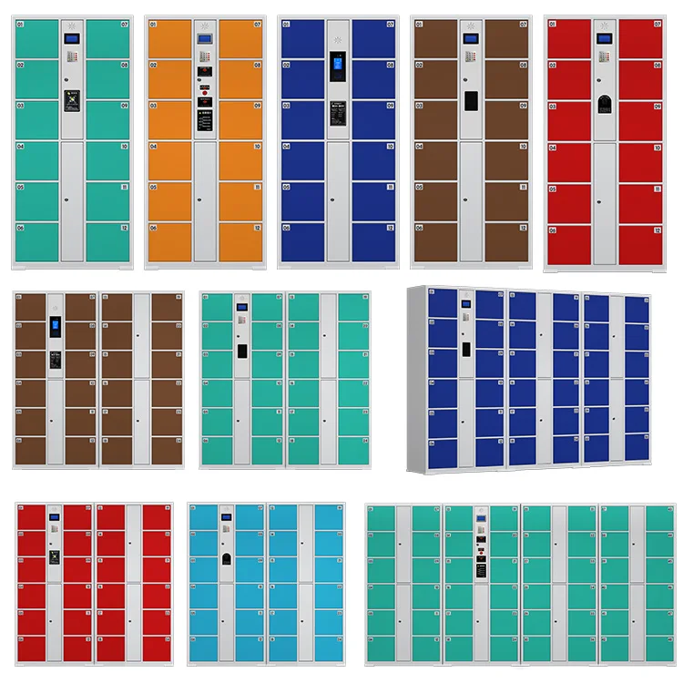 Smart Design Changing Room Plain 5 Compartment Locker Gym Locker