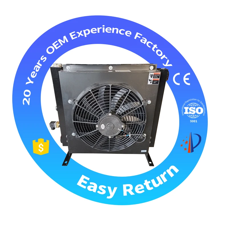 The latest technology hydraulic oil cooler with fan heat exchanger supports customization