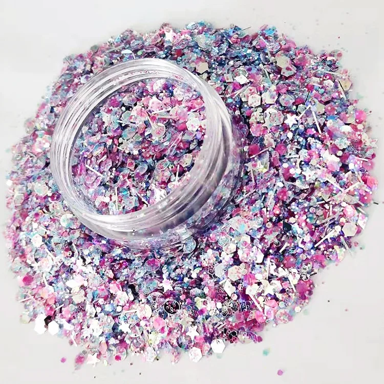 
Wholesale glitter Mixes Polyester solvent resistant Glitter for Nail 