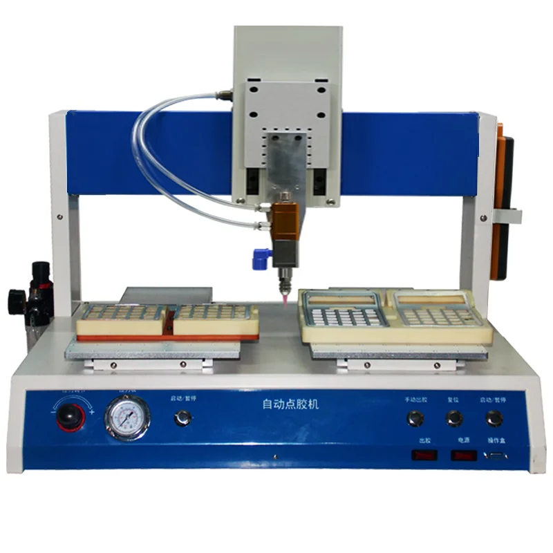 Ab glue PCB electronic parts fixing LED dispensing  Dispenser Machine Assembly Double Platform Automatic Glue Dispensing Machine