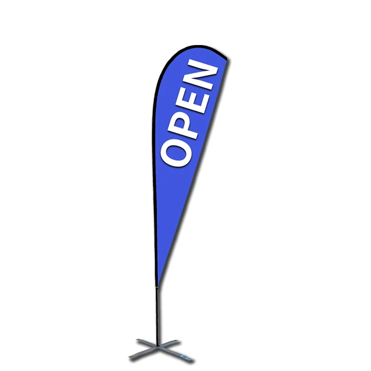 
Weihai Wisezone Beach Flag And Banner Set Outdoor Multi-function Pole For Sale Feather Teardrop Shape 