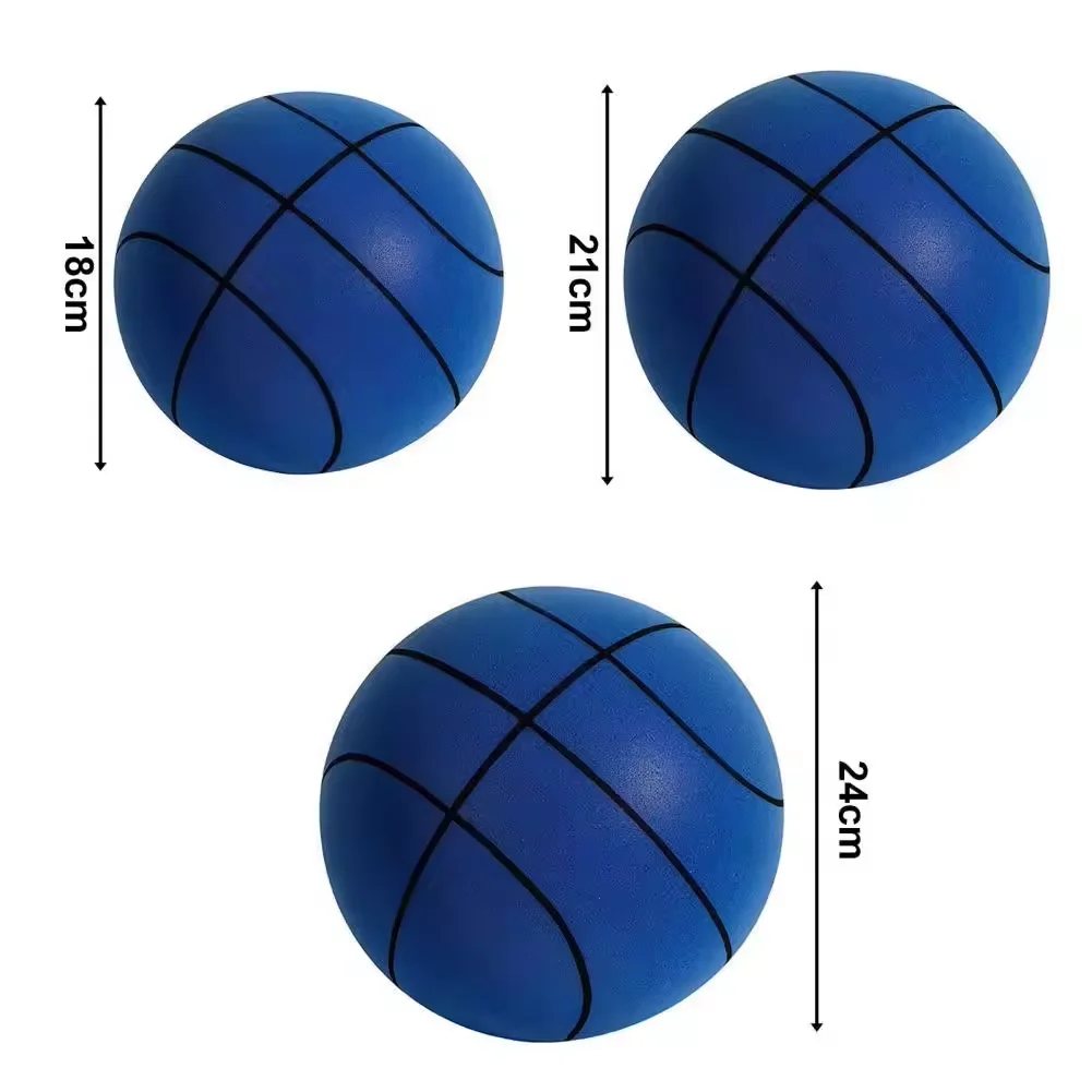 Custom Logo Silent Basketball Indoor Quiet Training Ball Lightweight Foam Soccer basketball   Ball Size 3 5 7