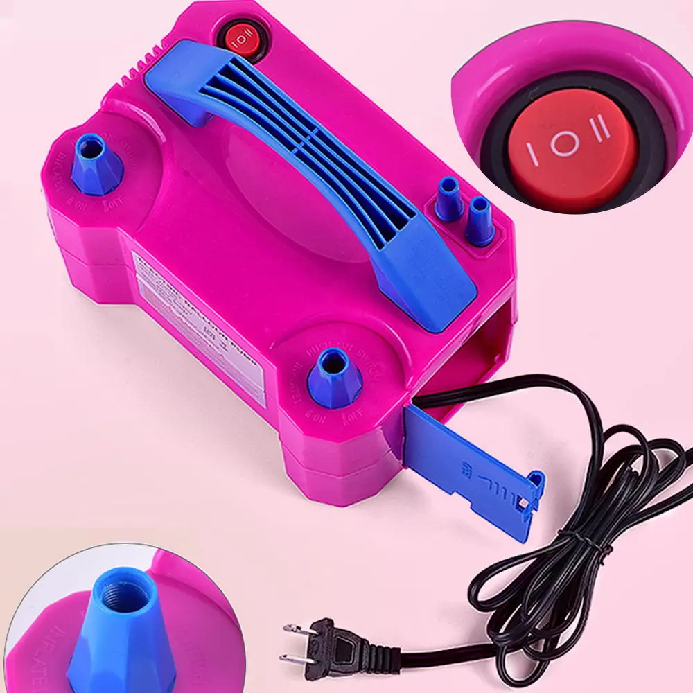 Electric Balloon Air Pump Inflator Dual-Nozzle Globos Machine All Style Portable for Party High Voltage Air Balloon Pump