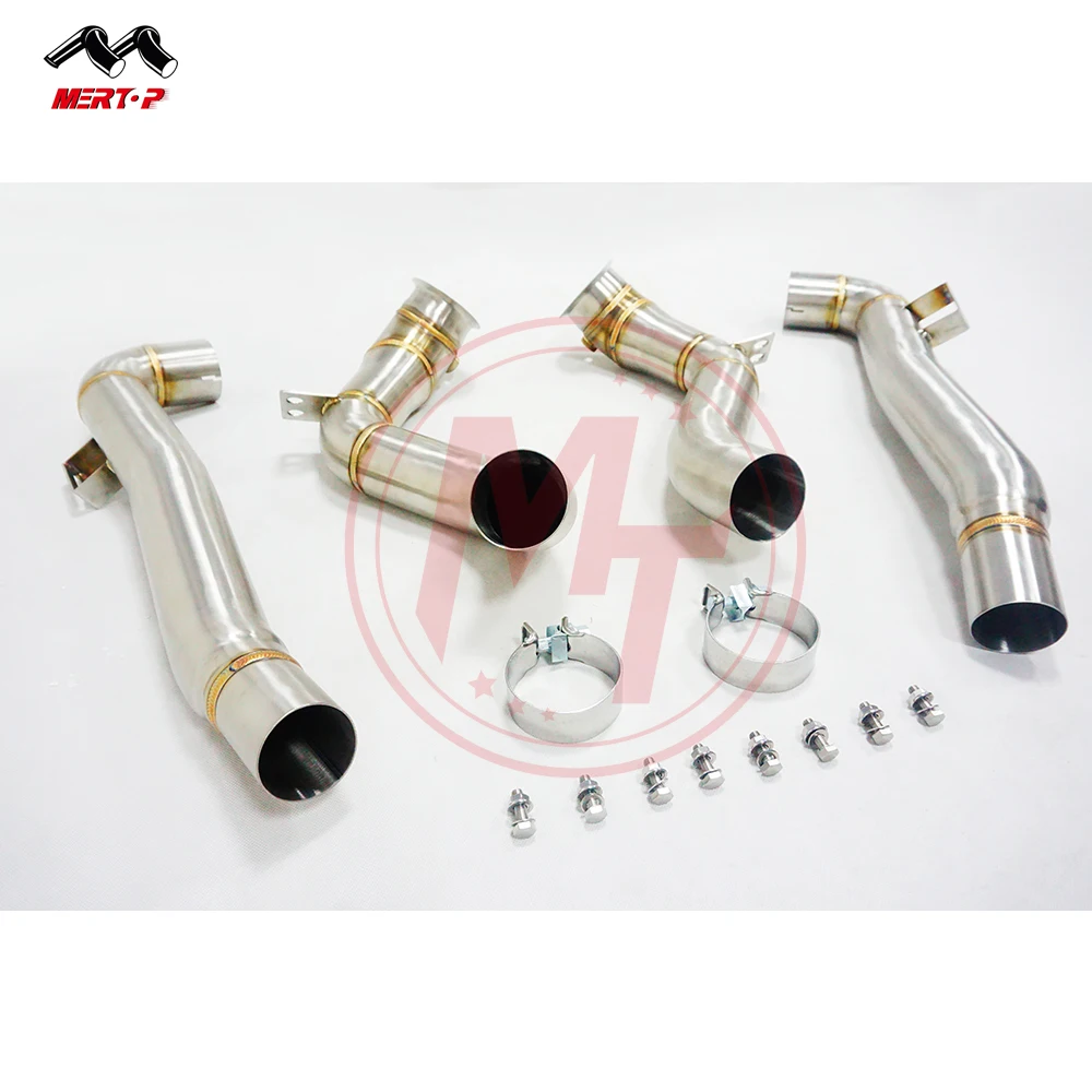 Mertop High Speed SS304 Benz downpipe for M178 GT 4.0T AMG GT/GTS/GTR C190 downpipe