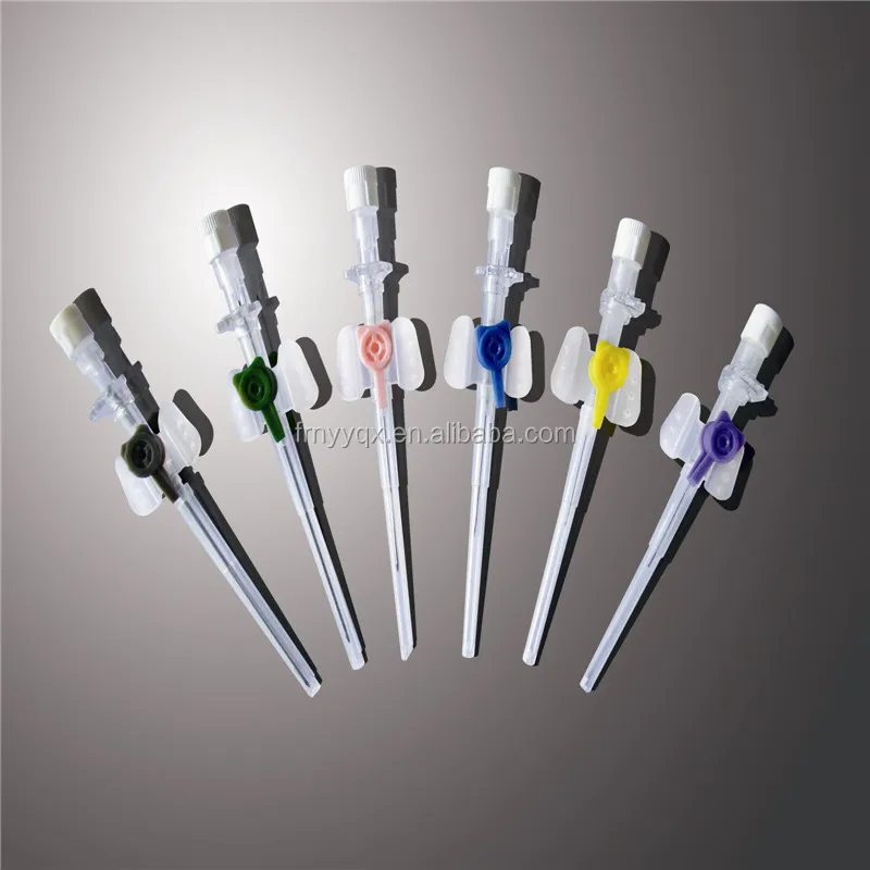 Manufacture IV cannula with wings and injection port 14G -26G CE&ISO EO sterile