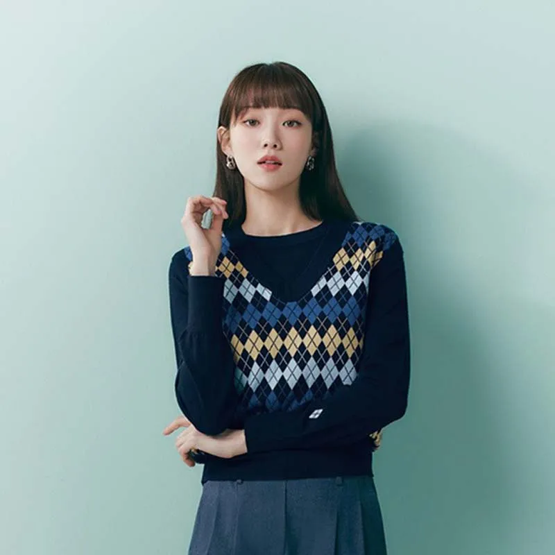 100%cotton Vest Custom Knit Sweater Women Sleeveless Jacquard Knitted Vest