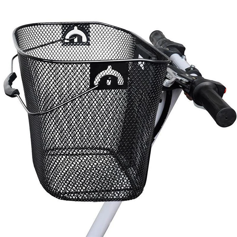 Istaride Mountain Bike Cycling Bicycle Front Foldable Basket Riding Rear Pannier Quick Release Shopping Handle Basket For Bike