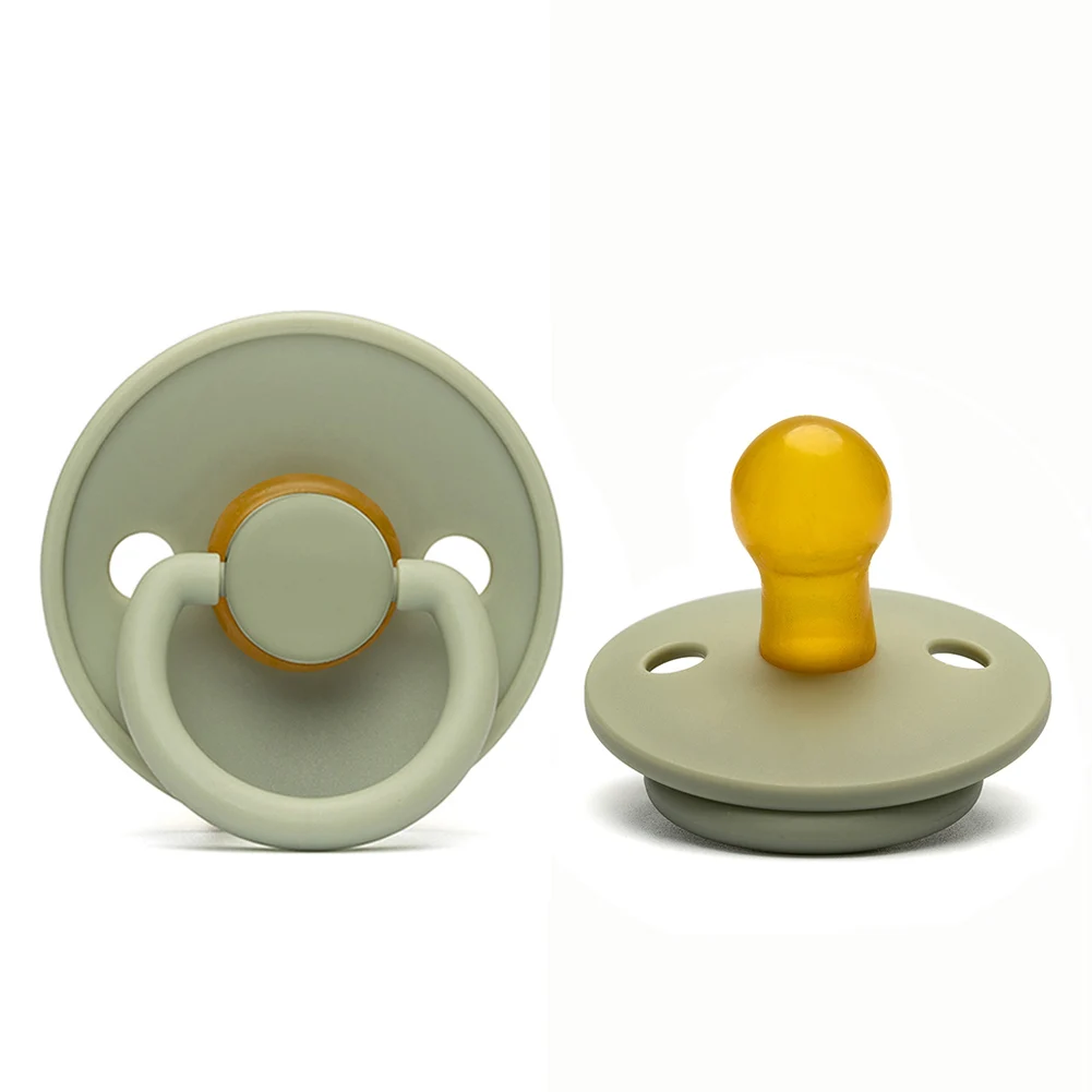 Baby Supplies Baby Set Sensory Toy Round Shape Pacifiers Eco Friendly Infant Teething Rubber Pacifier Dummies for Kids