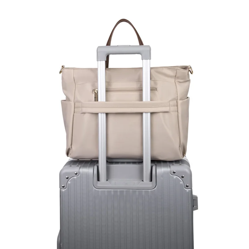 Fashionable Womens Waterproof Oxford Computer Shoulder Bags Handbag Large Business High Quality Laptop Briefcases for Lady