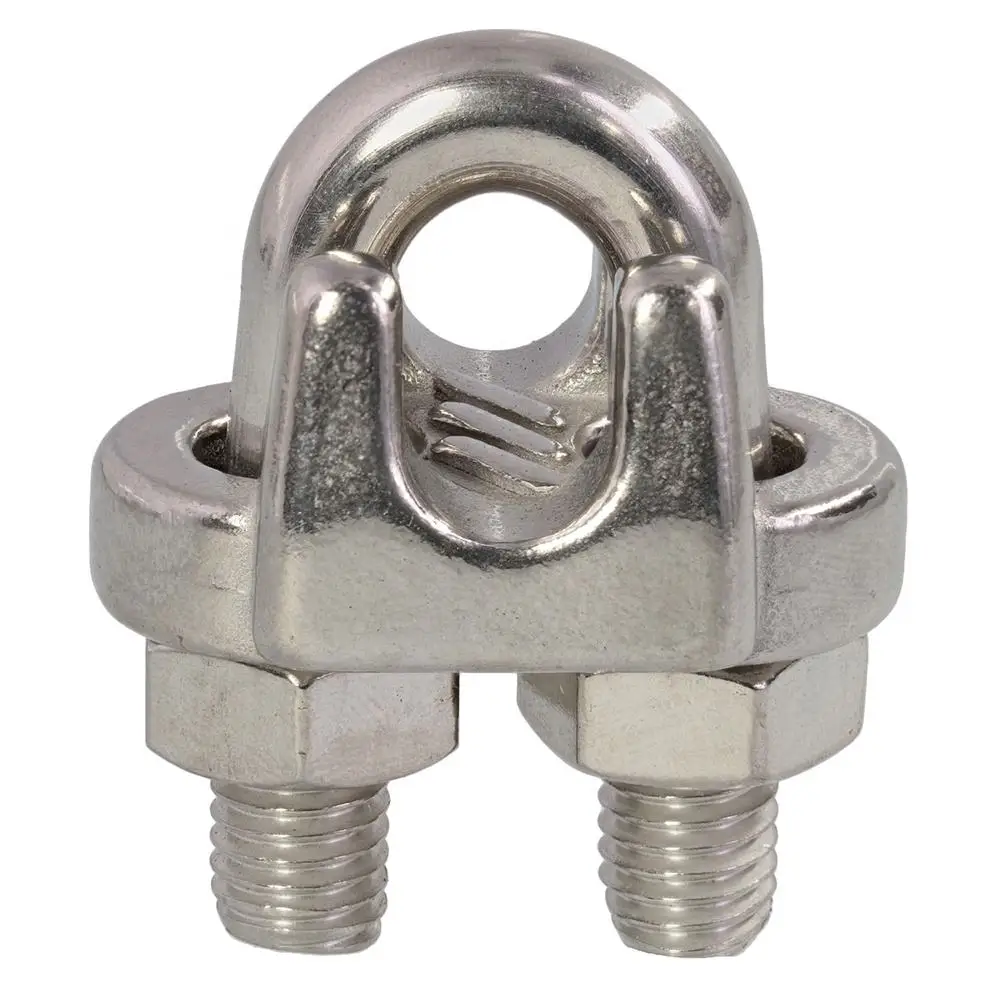 Factory Wholesale High Quality Rigging Hardware U.S. Type DIN741 Stainless Steel  Wire Rope Clip Clamp U Bolt Galvanized