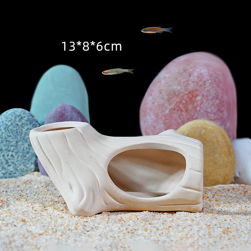 Reptile Turtle Rock Hide Ornament Rockery Hiding Decorative Climbing Terrace Tank Landscape Aquarium & Accessories Decoration