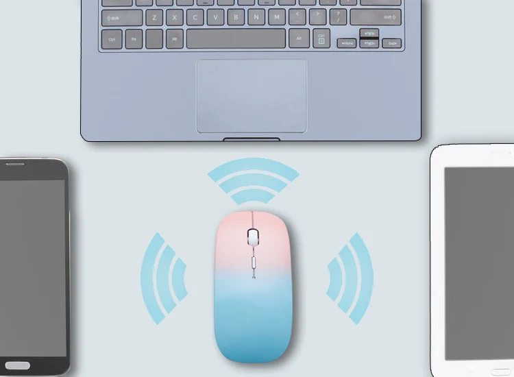  Factory direct sales Silent Ultra Thin Gradient Mouse Wirelless Rechargeable