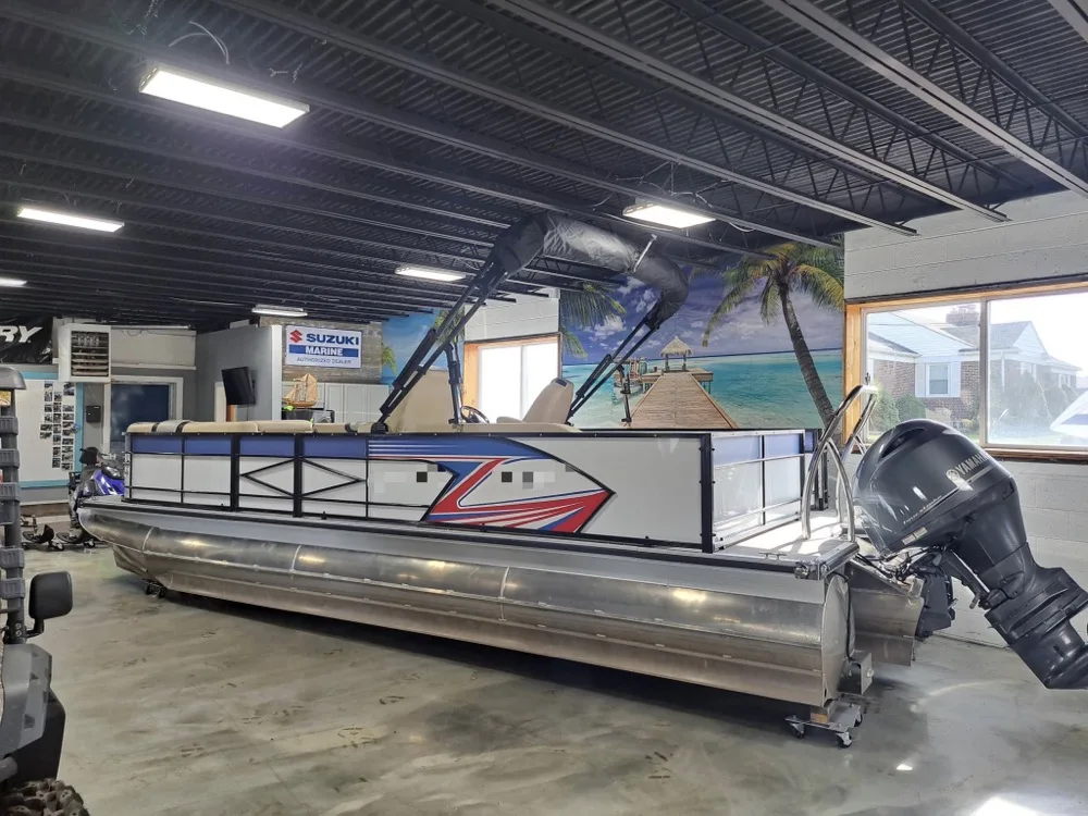 25FT 7.5M CE Certified Luxury Floating Platform Aluminum Pontoon Boat for sale