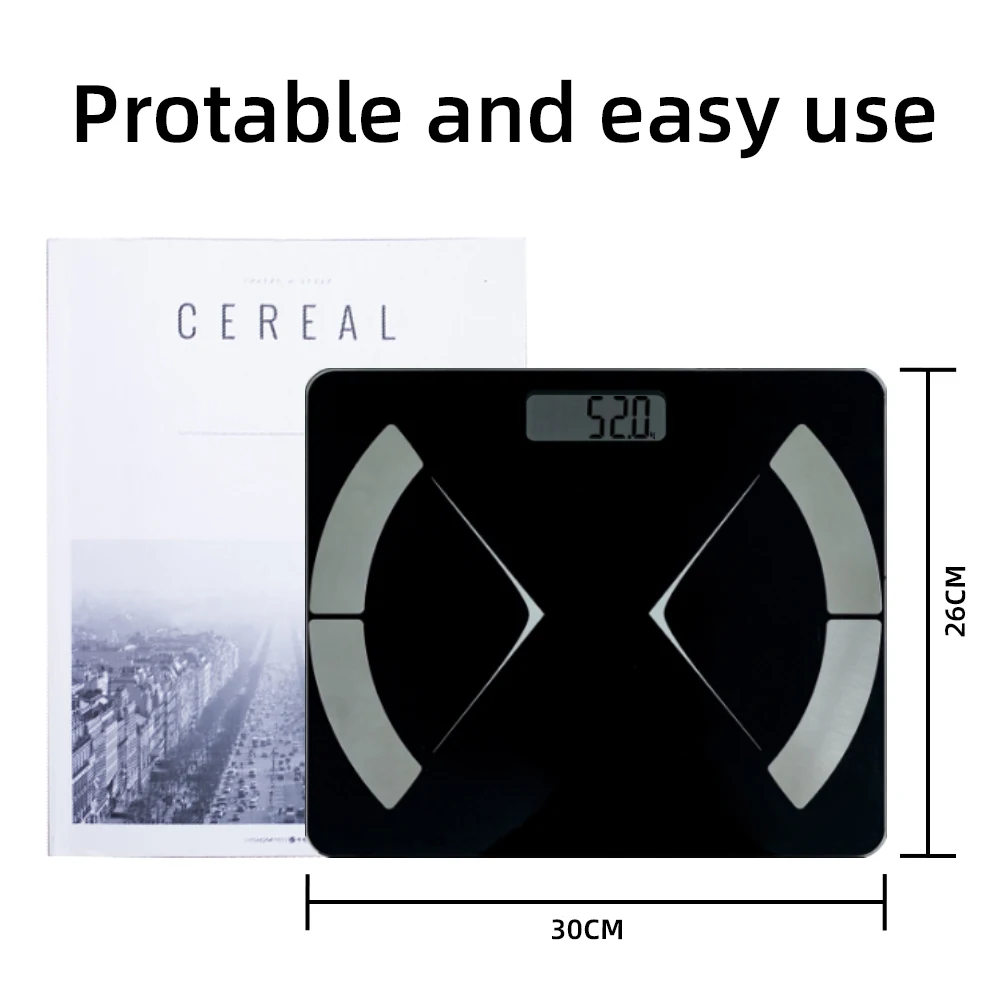  Stock Smart Free App Body Scale Elegant Design Electronic Fat Monitor BMI for