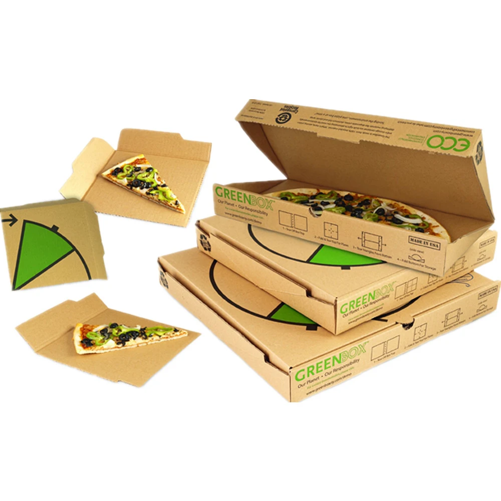 Wholesale Custom Design Printed Food Grade Biodegradable Packaging Pizza Boxes with Logo