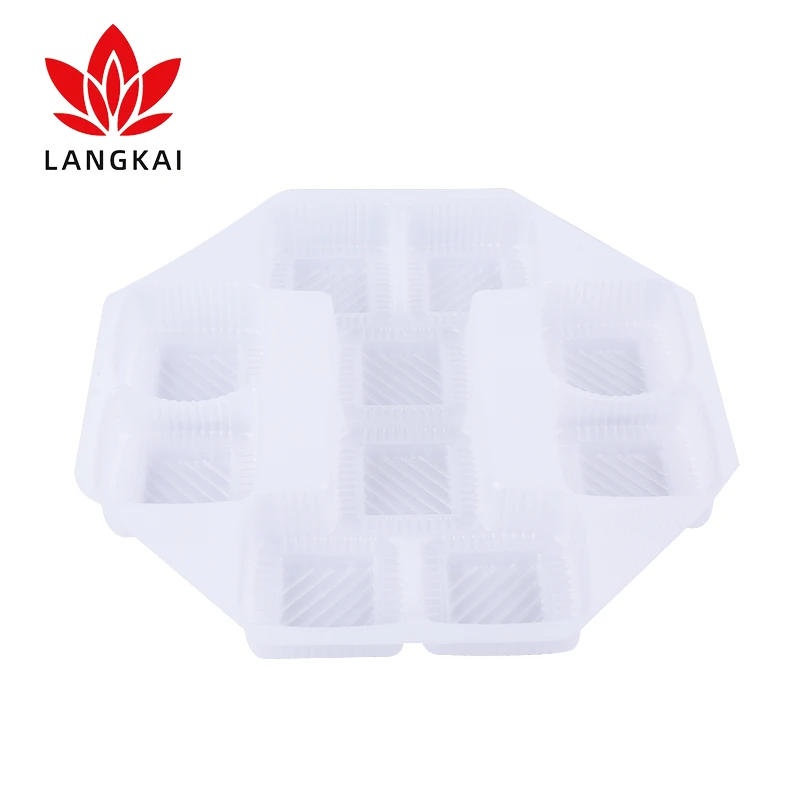 ACCEPT CUSTOM White Color Disposable Plastic Cookie Moon Cake Blister Tray