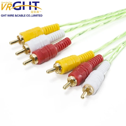 3RCA Male to 3RCA Male Audio Video Cable RCA Splitter Cable 1.5M 3M 5M splitter rca