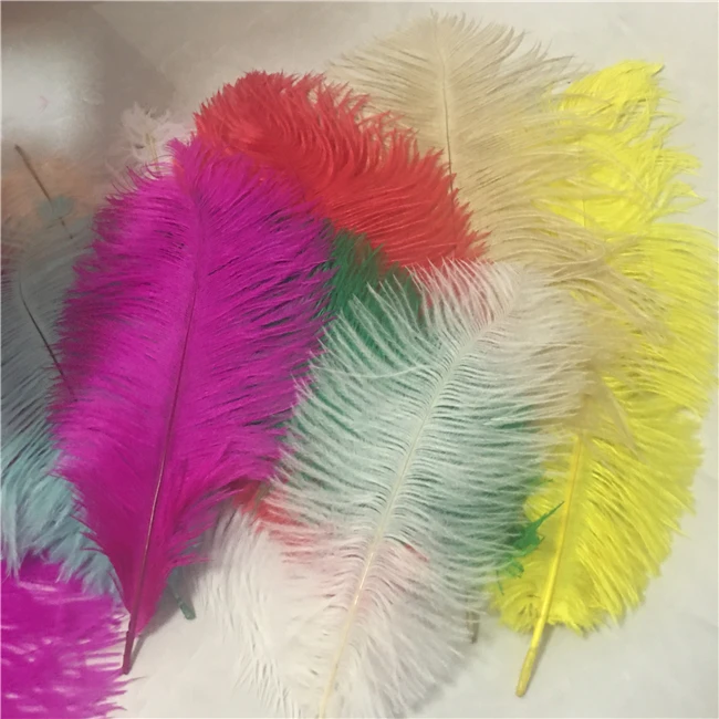 White Large Ostrich Feathers Plume