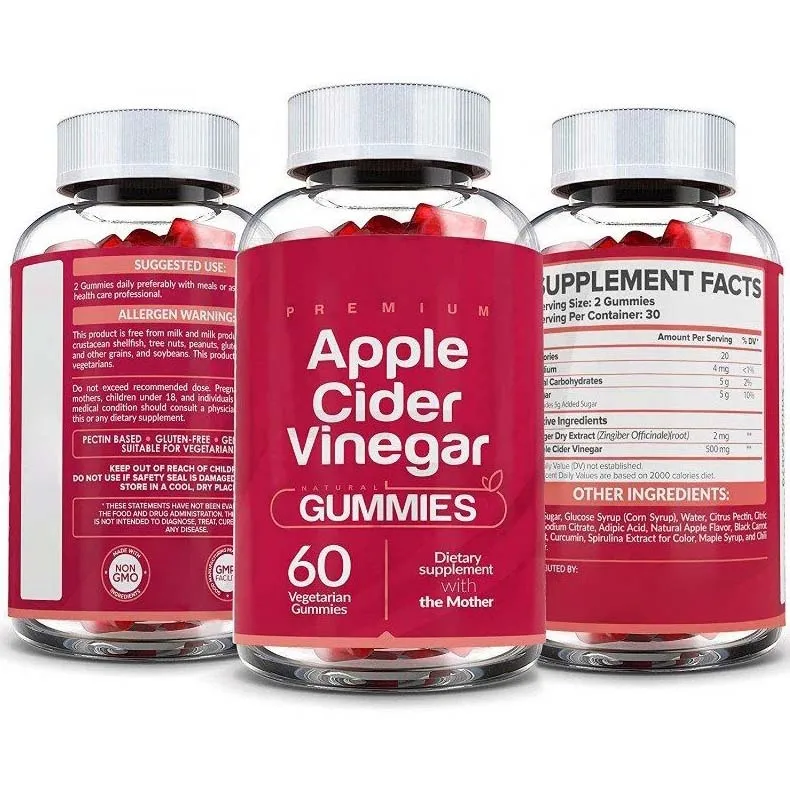 Private Label Supplement Health Metabolism Suppress Appetite  Apple Cider Vinegar Slimming Gummy