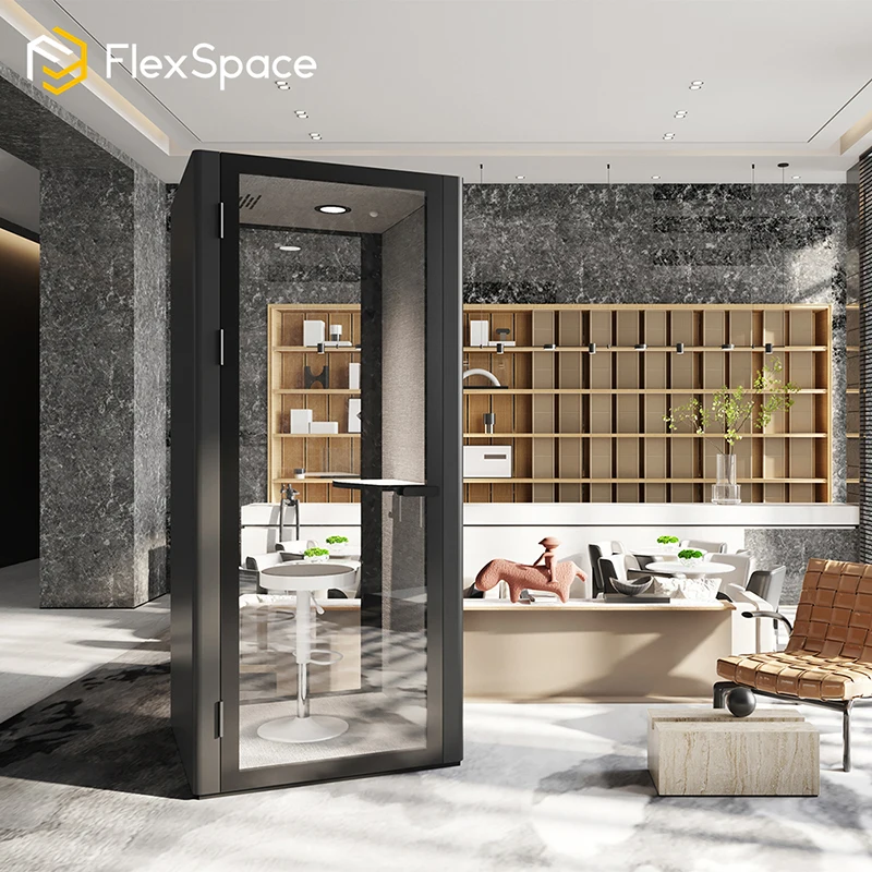 Flexspace 2025 new Customized Yellow Blue Commercial Pay Mall Office Soundproof Room Phone Booth for sale