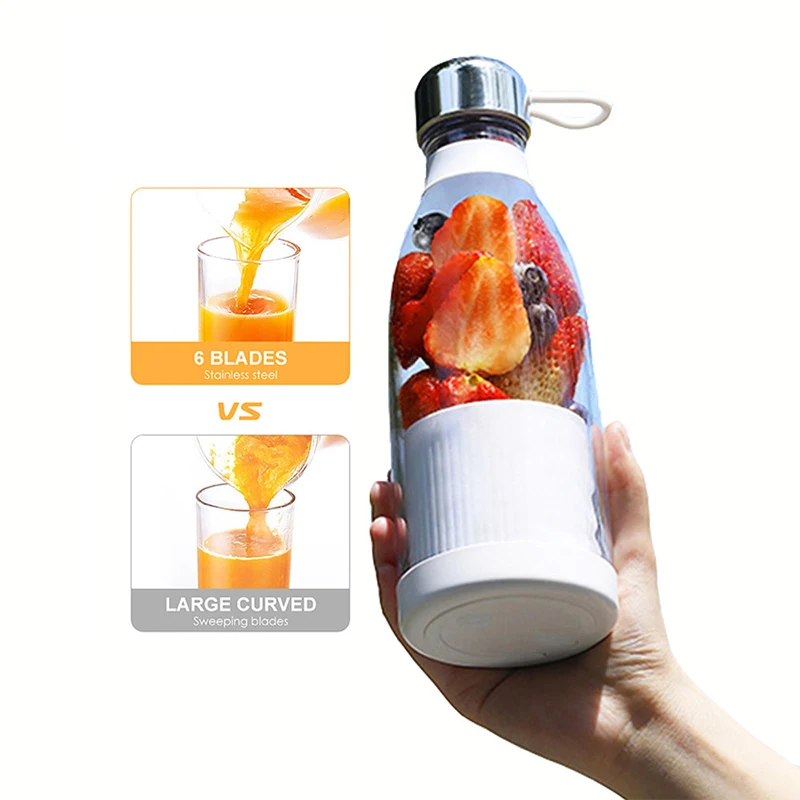 Лидер продаж Amazon портативные соковыжималки для бутылок миниатюрная электрическая соковыжималка блендер умная Usb перезаряжаемая