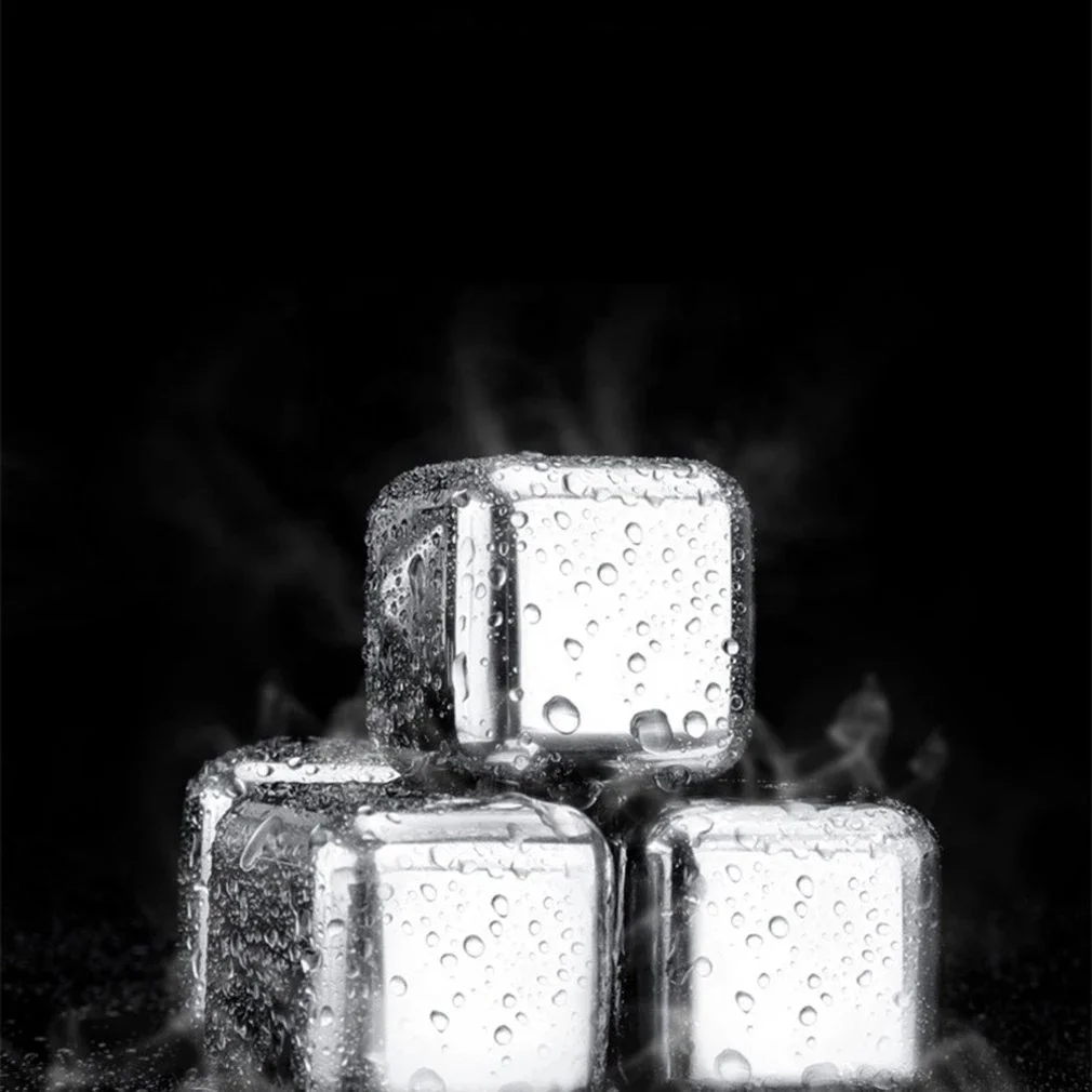 2021 new stainless steel ice cube 304 metal wine quick-freezer circulating ice artifact Safe to put in fruit juices and drinks