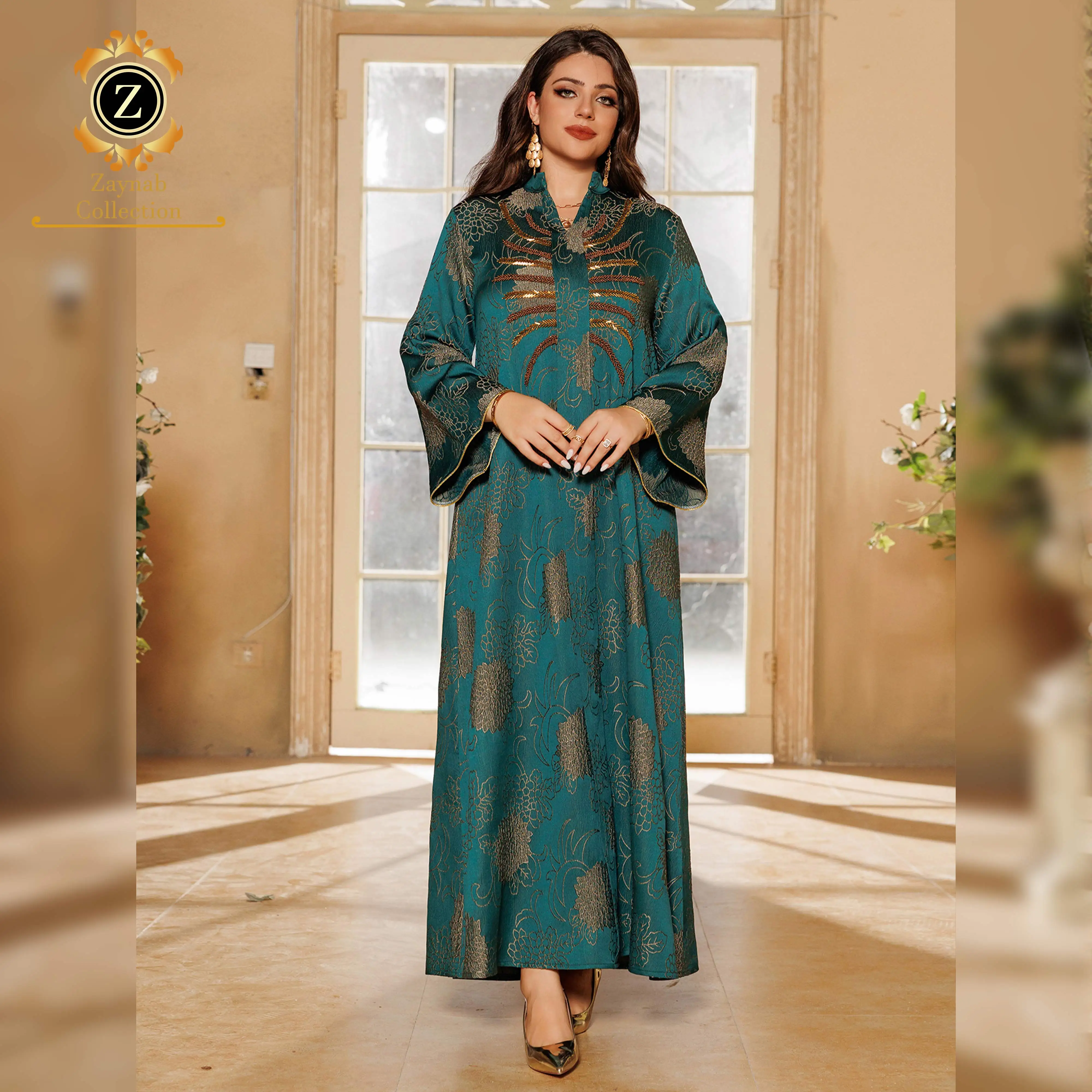 Zaynab Oem/Odm Abaya Dresses Women Muslim Dresses Islamic Clothing Abaya Islamic Clothing Silk Muslim Dress Abaya