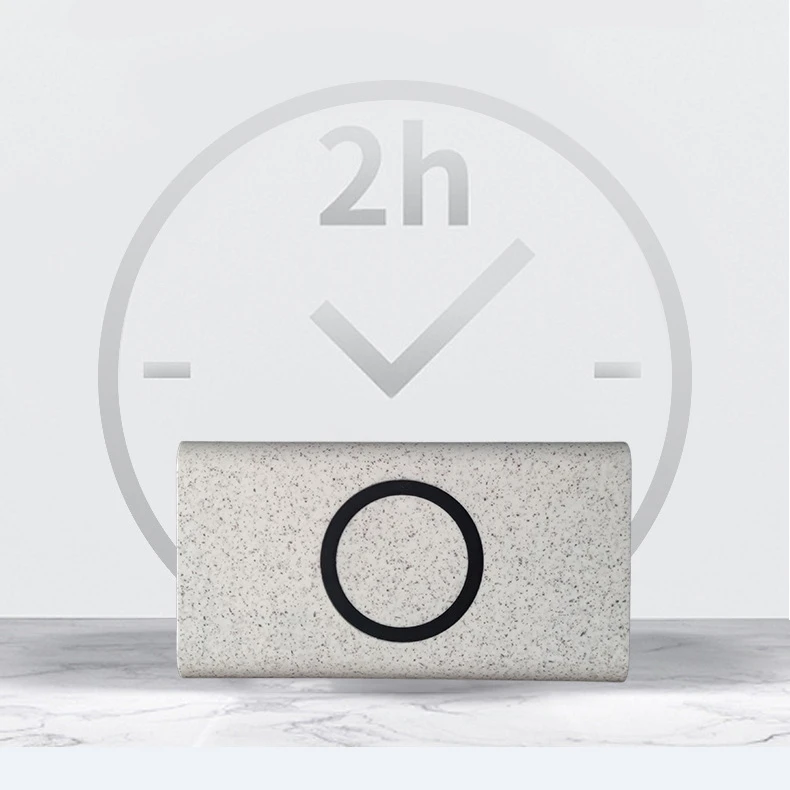 
Custom Mini Unique Disposable Wheat Straw 8000mah Mobile Phone Charger Custom 2 In 1 Eco-friendly Portable Power Bank 