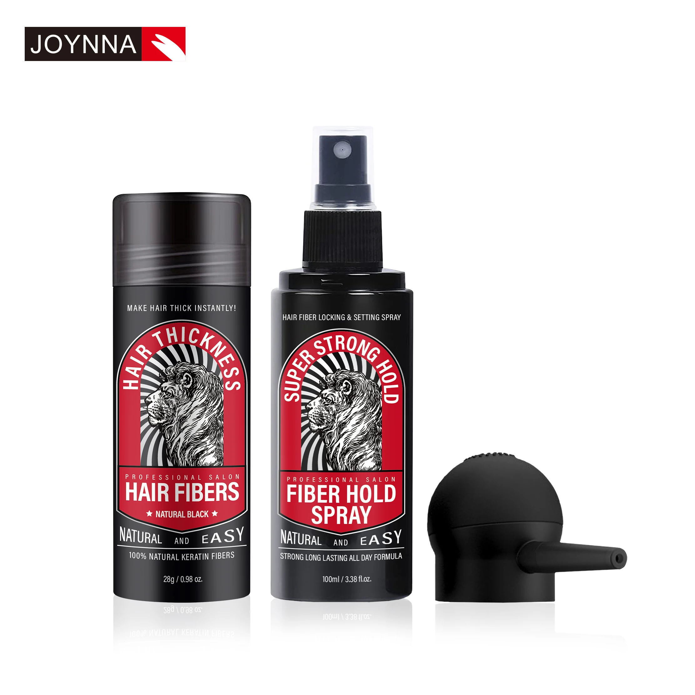 Wig Synthetic Fully Keratin premium Fibre Spray Red Color Applicator Building Hair Fiber