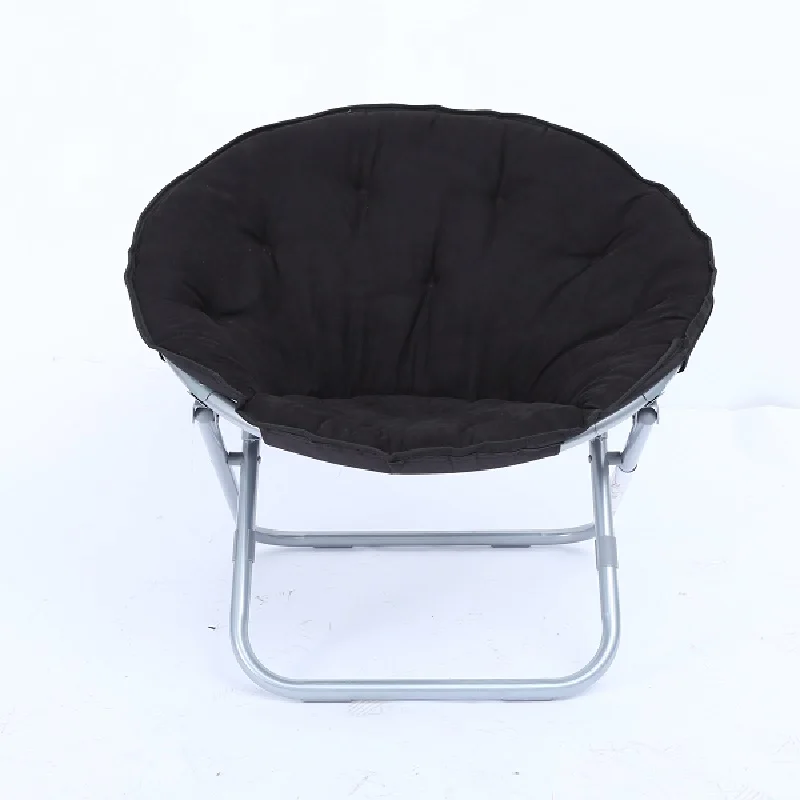 Wholesale High Quality Comfortable Portable Round Camping Chair Patio Folding Moon ChairFoldable Moon Chair Over Sized Padded Sh