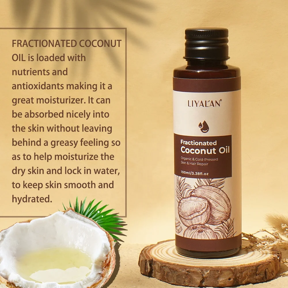 Private Label Bulk Skin Care Organic Carrier Fractionated Coconut Oil For Hair Body