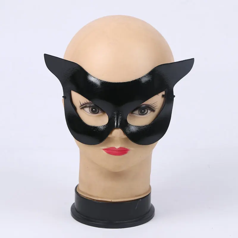New Black Half Face Mask Sexy Catwoman  Makeup Ball Party Dress up Prop Mask Halloween