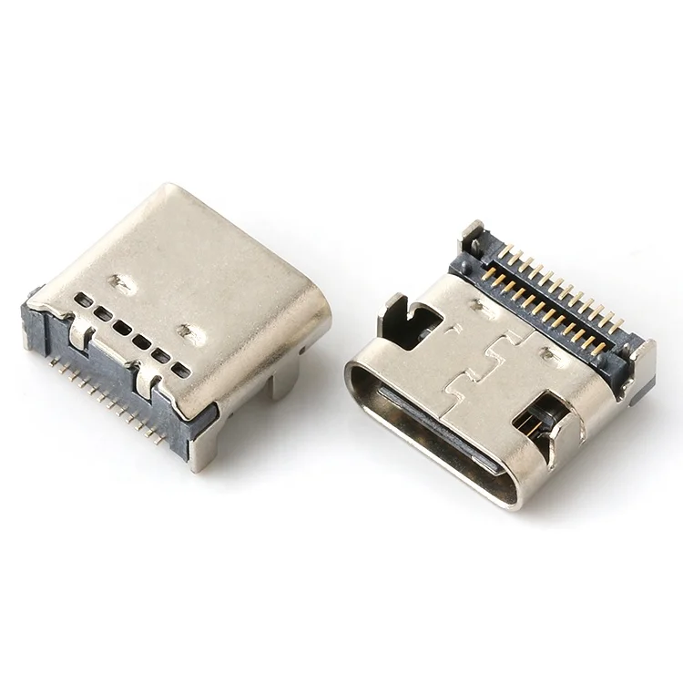 usb c connector female 24pins c-type connector smt double-row type c port type c connector