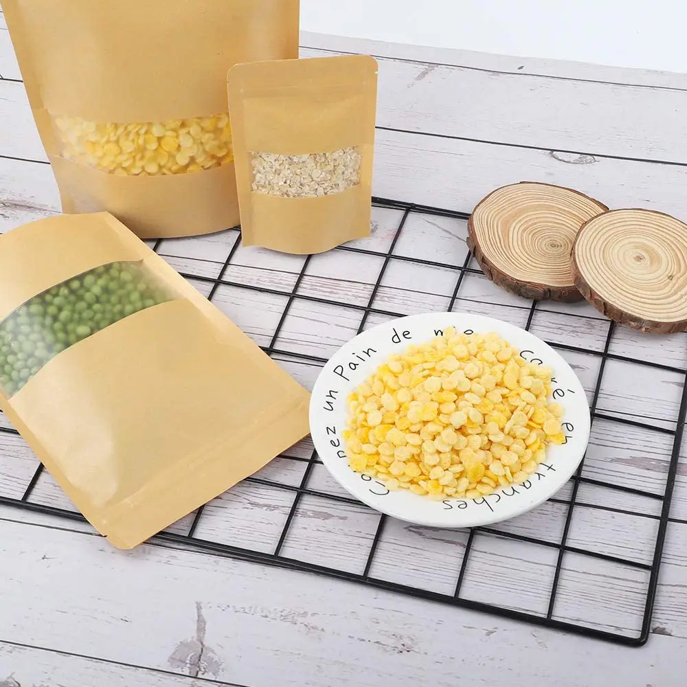  Экологичные 100% биоразлагаемые 1 кг пакеты для упаковки продуктов из крафт-бумаги с