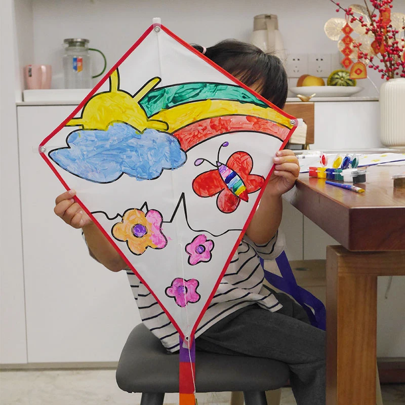 Детский популярный, изготовленный на заказ, маленькая упаковка, «сделай сам», летающий воздушный змей для рисования