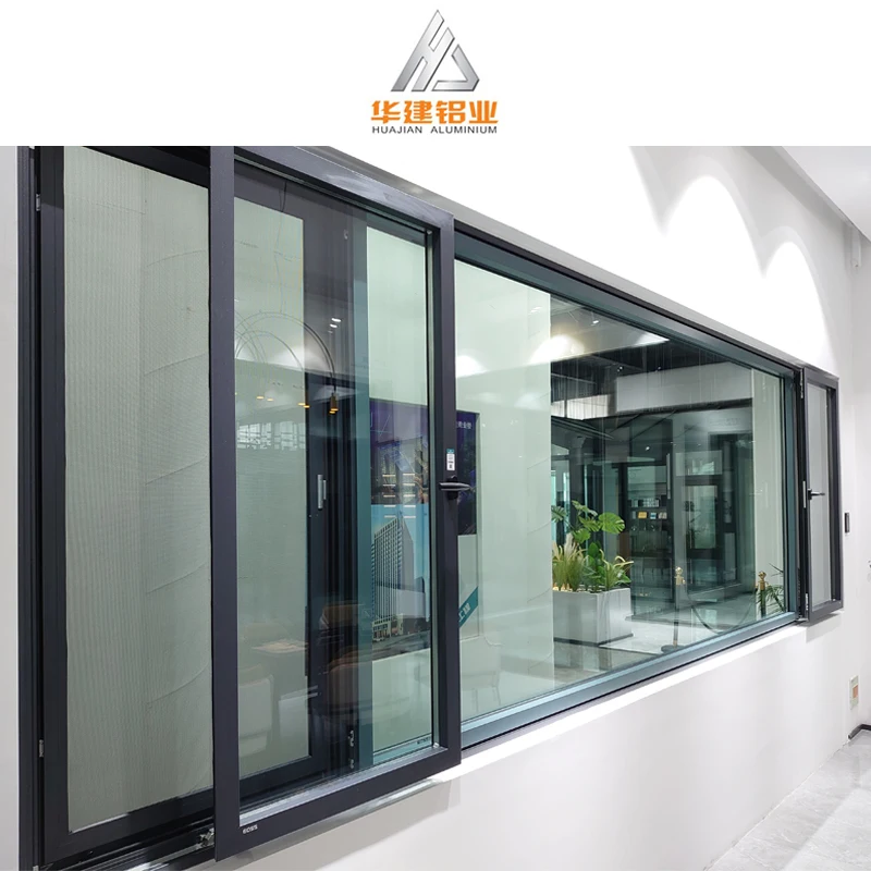 Energy Efficient Aluminum Alloy Doors and Big Glass Panel Heavy Duty Aluminium Sliding Door Full Aluminium Doors