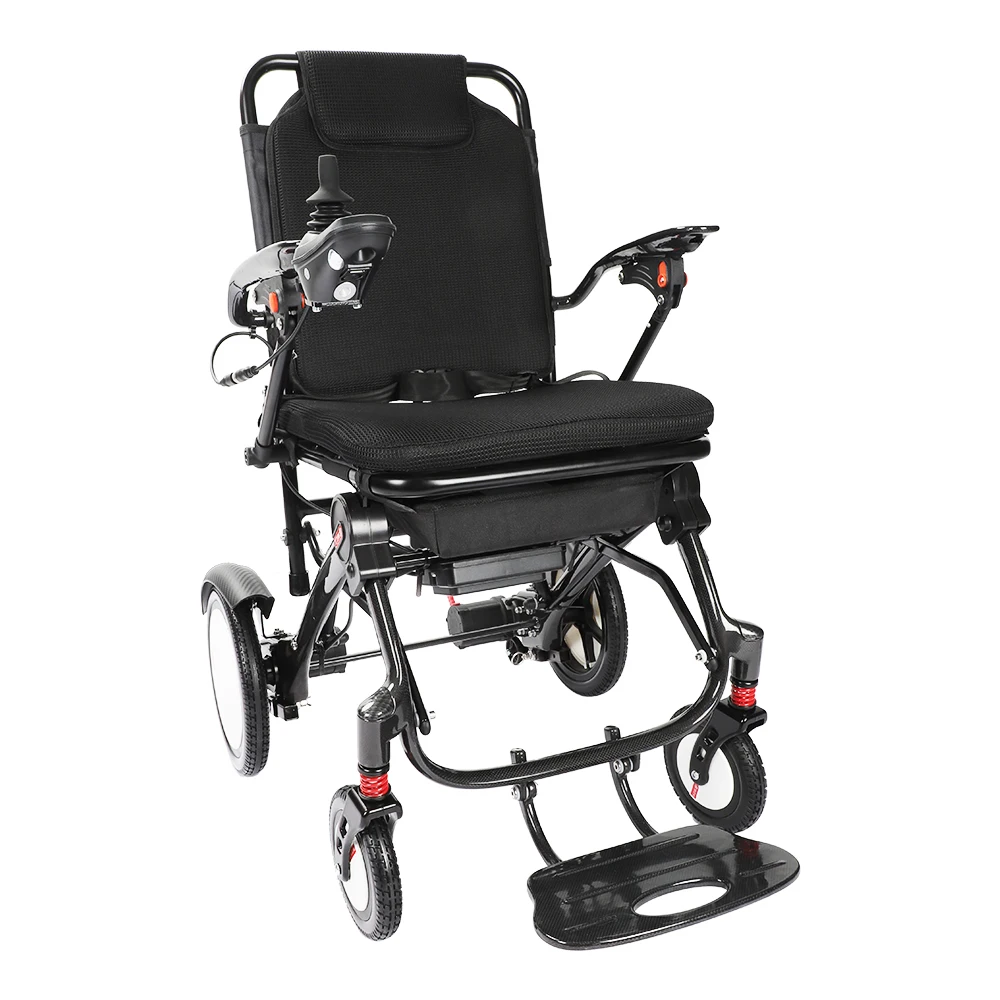 Travel Free All Terrians Electric Wheelchair Portable Folding Lightweight Electric Wheelchair With Safe Electromagnetic Brake
