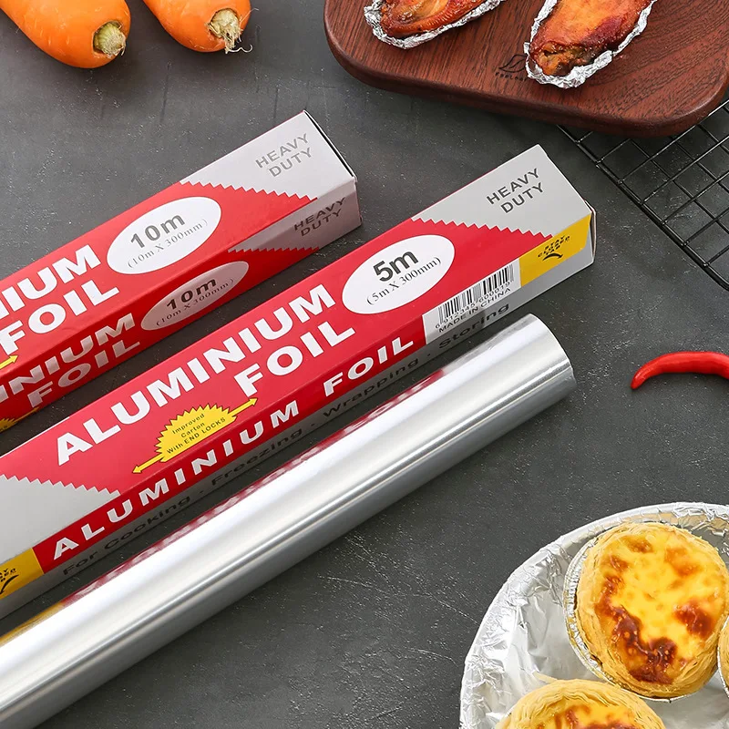 Kitchen disposable aluminum foil paper roll wholesale BBQ tin foil 30 cm width