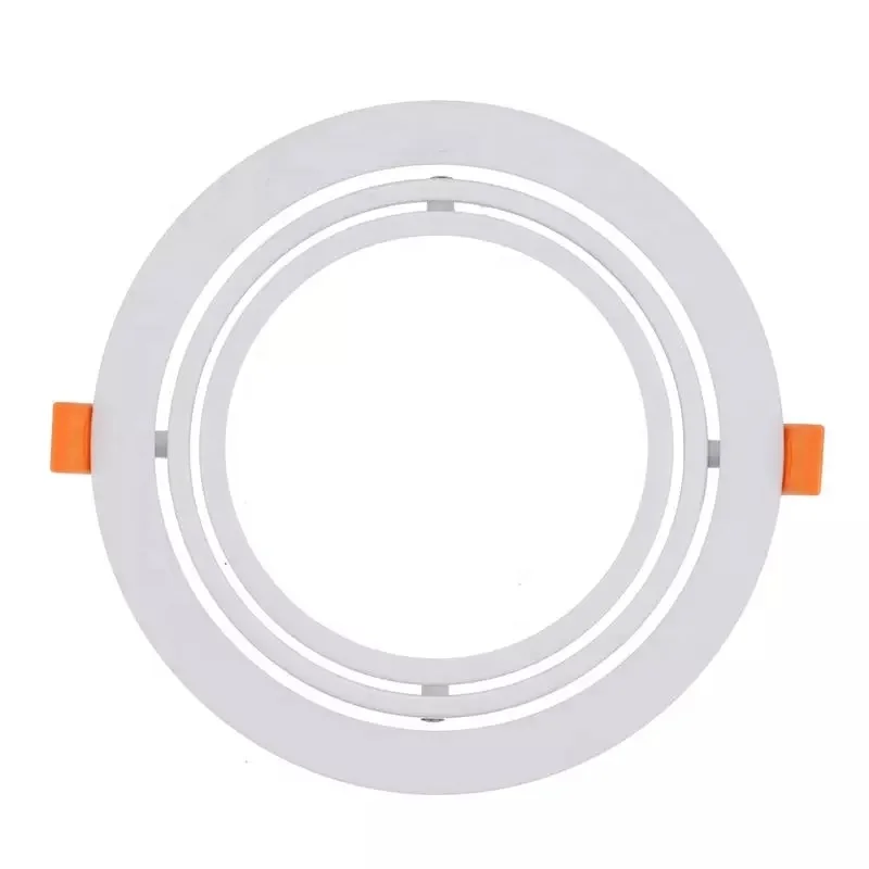 Iron aluminum material frame square downlight fixture round housing g53 led ar111 gu10 lamp holder