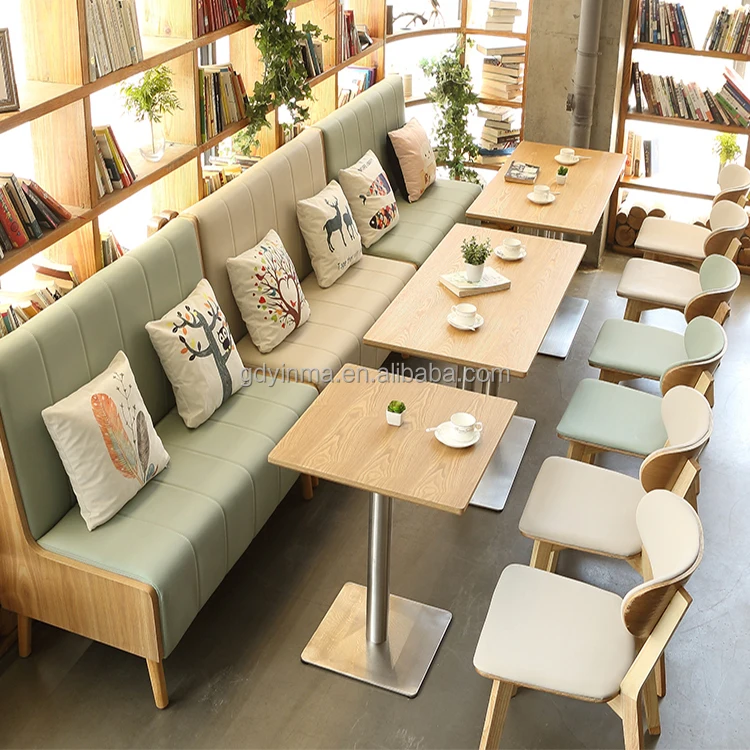 Modern luxury fast food restaurant dining tables and chairs for restaurant and coffee shop bars