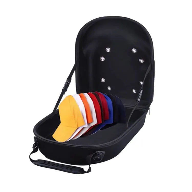Custom Hard Shell Eva Hat Carry Box Organizer Holder Bag Cap Carrier Travel Case