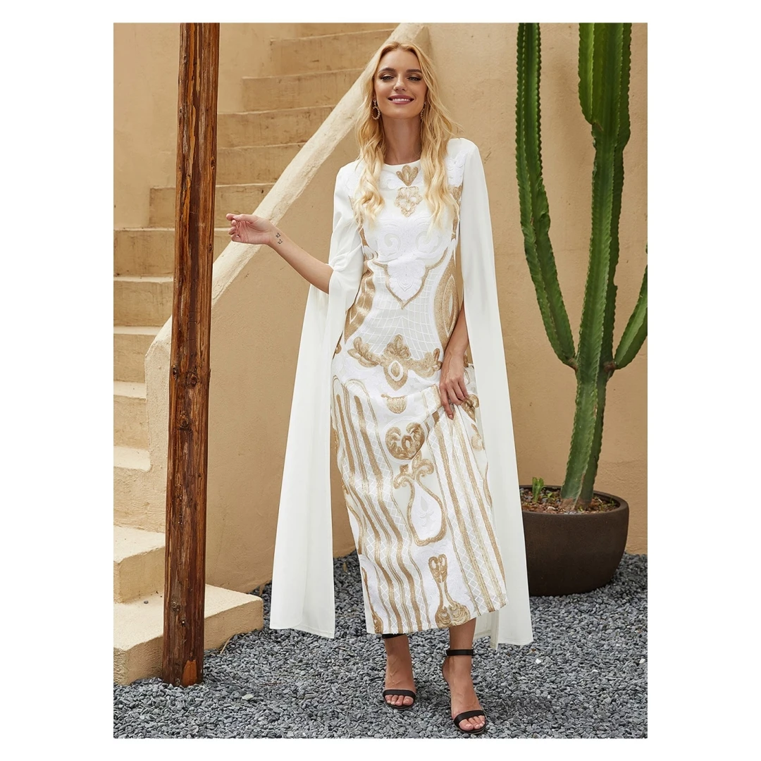 SIPO Eid Satin Fabric Abaya Long Sleeve With Beading Design Wholesale Custom Abaya Dudai Ladies Abaya Dress