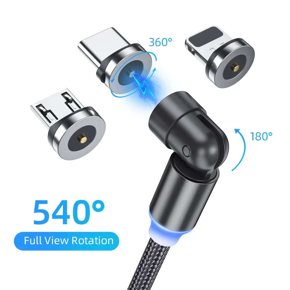 Wholesale 3In1 Connectors Magnetic Usb Cable Charging Cable Usb C Lighting For iphone Digital Caliper Magnetic Charging Cable