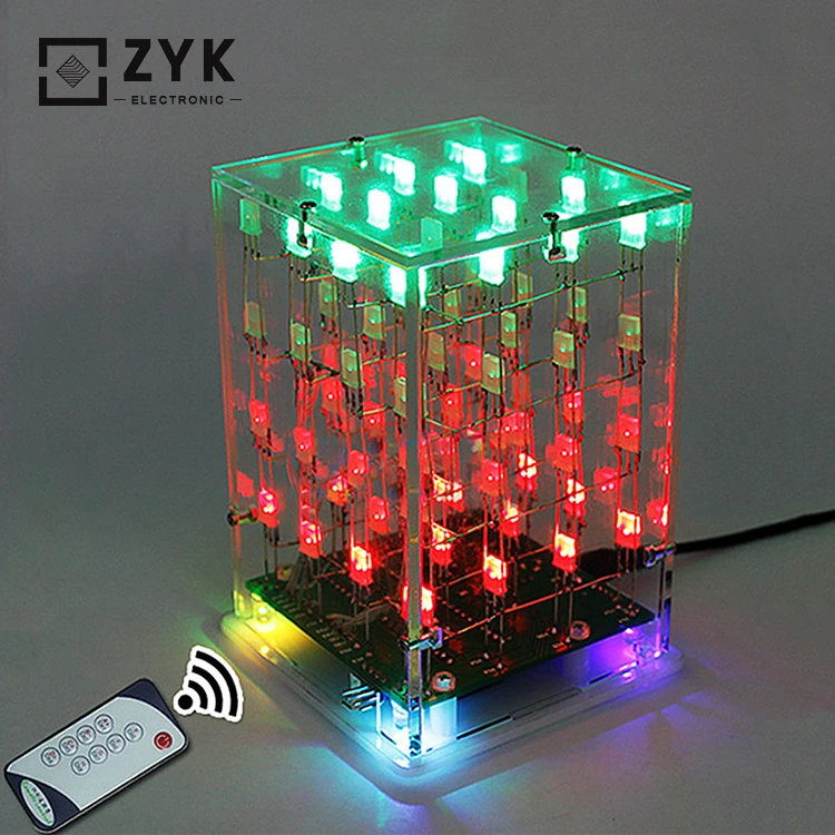 ZYK электронные наборы DIY 3D Кристальный куб светодиодная осветительная база веселый комплект оптовая