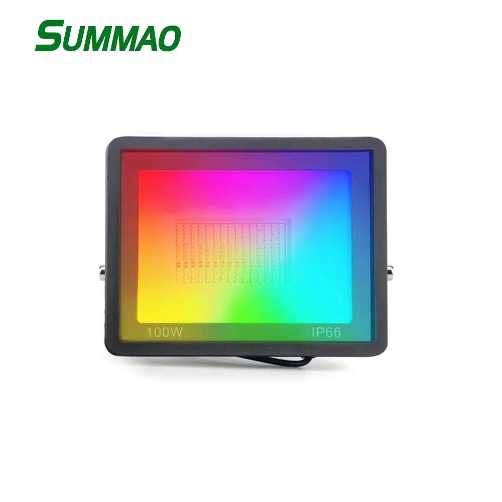 Waterproof Outdoor Tuya Smart RGB LED Flood Lights Garden Color Changing Floodlight Wifi Control Smart Flood Light 50W