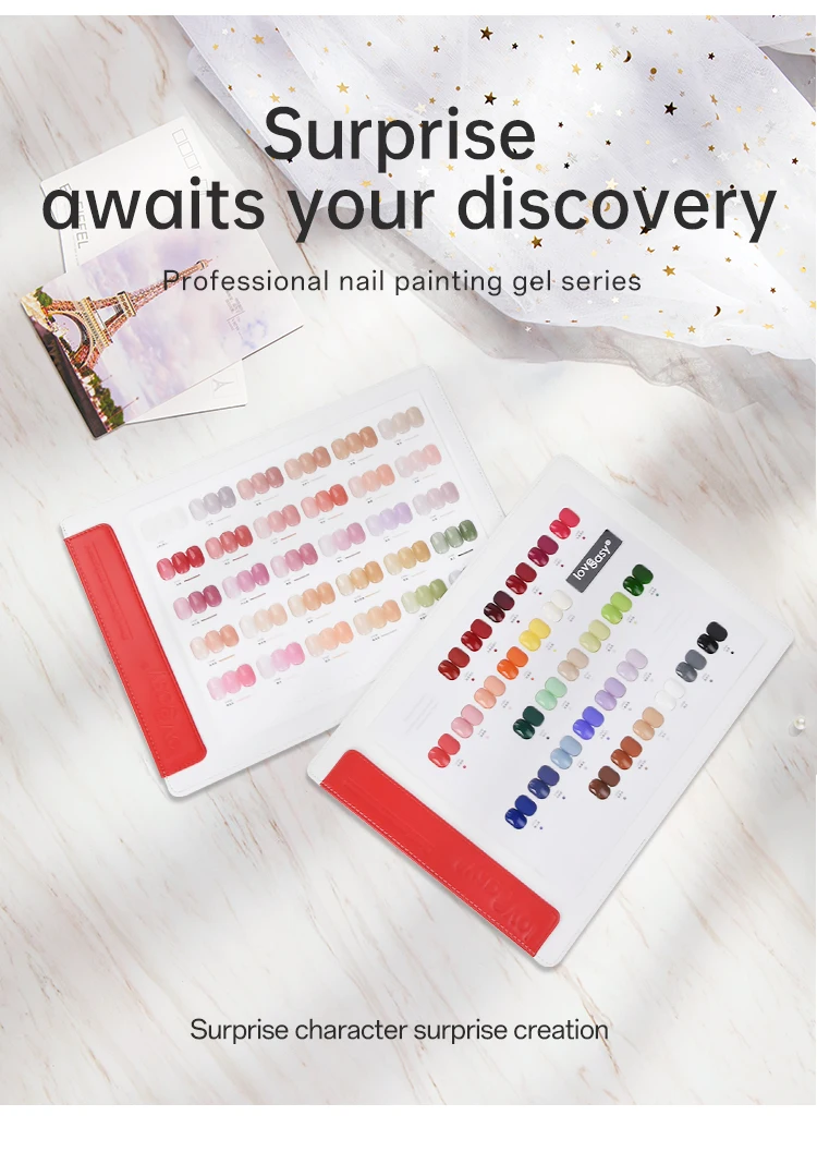 Custom Logo Nail Painting Gel Nail Polish Set Kit painting 60 Colors Card Gel Polish Set 60 Painting Gel Polish Kit for Nails