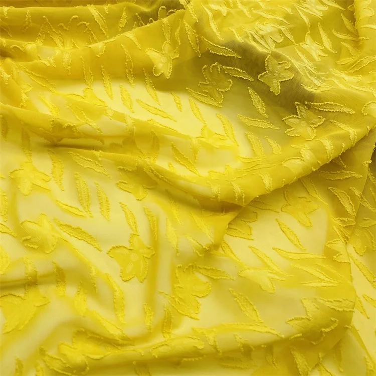 Hot sale wholesale fabric lurex chiffon with lurex stripe  jacquard dot jacquard fabrics for garments