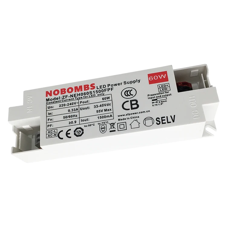 60w isolated high pf 220-240VAC  60W LED Super Driver Led 1500mA panel light driving power Alexani Alexa LED driver for lighting