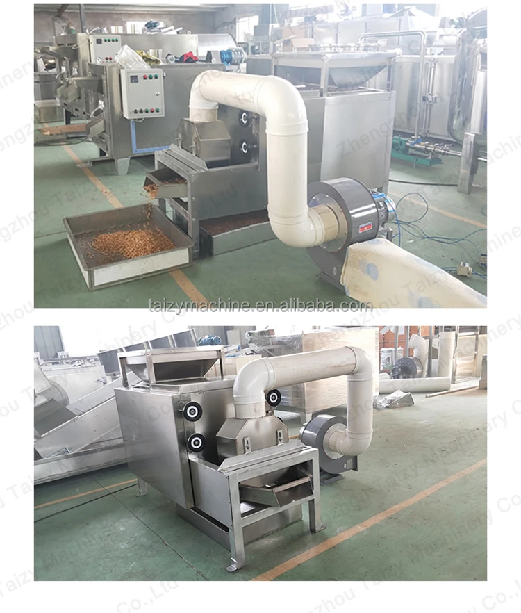 cocoa powder making machine Removing Peanut Skin Cocoa Beans Peeler And Half Cutter machine