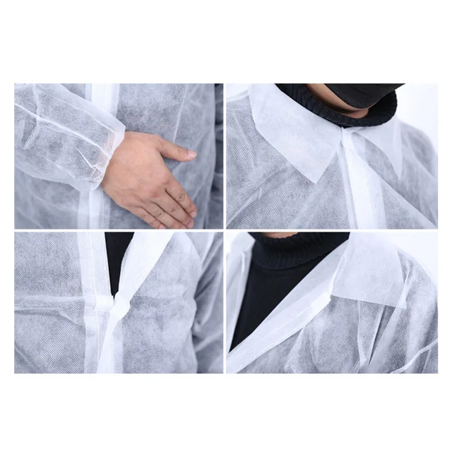Manufacturing Blue White Dark Blue Color Disposable SMS Lab Coat  for Men and Woman Unisex Medical Doctors Nursing